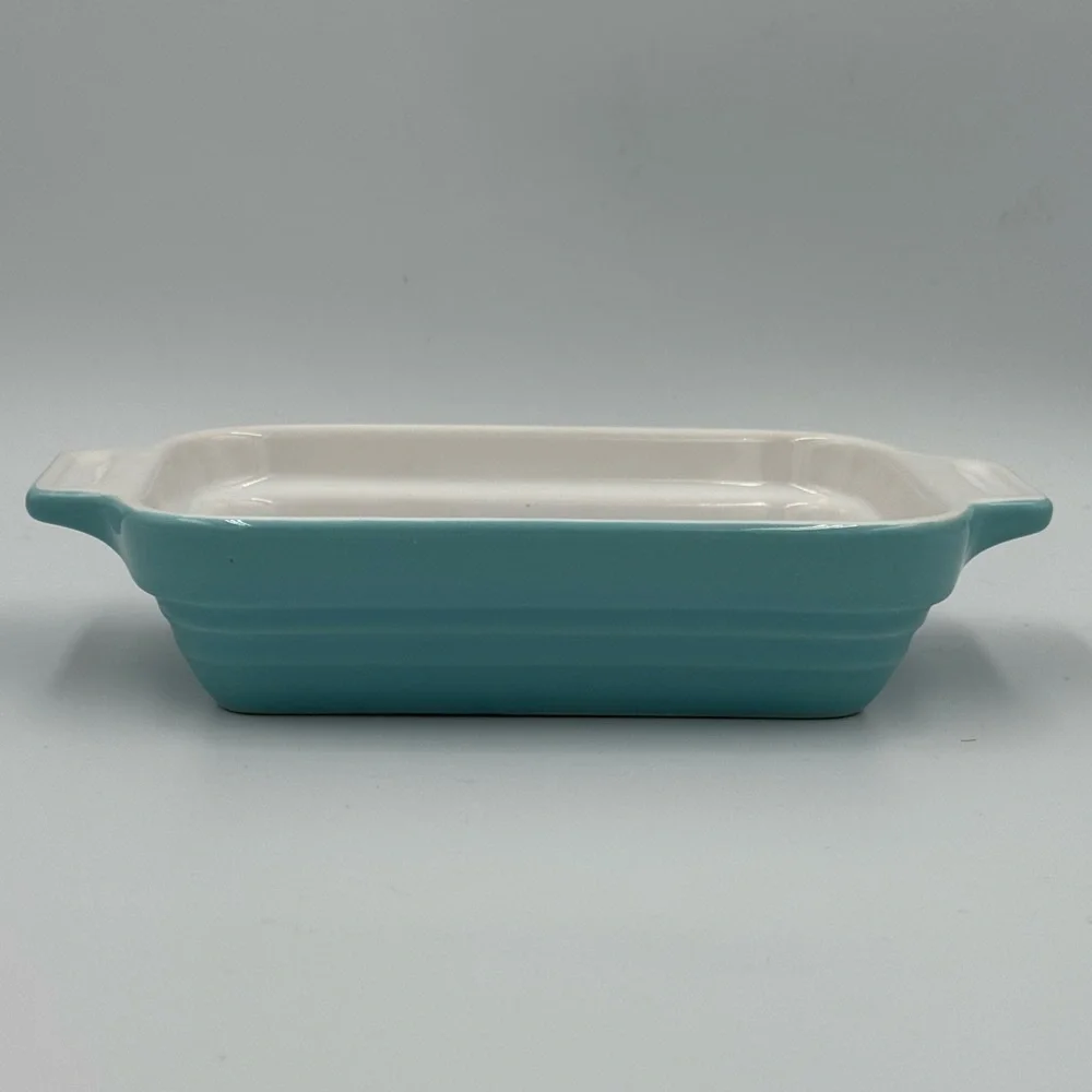 Olive & Thyme And Well Equipped Kitchen Teal Rectangular Stoneware Baking Dish